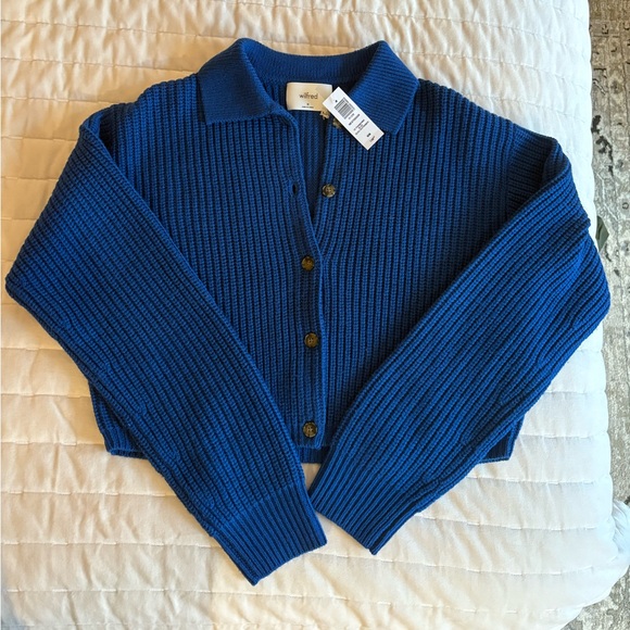Aritzia Wilfred Blue Sweater size M - Picture 2 of 6